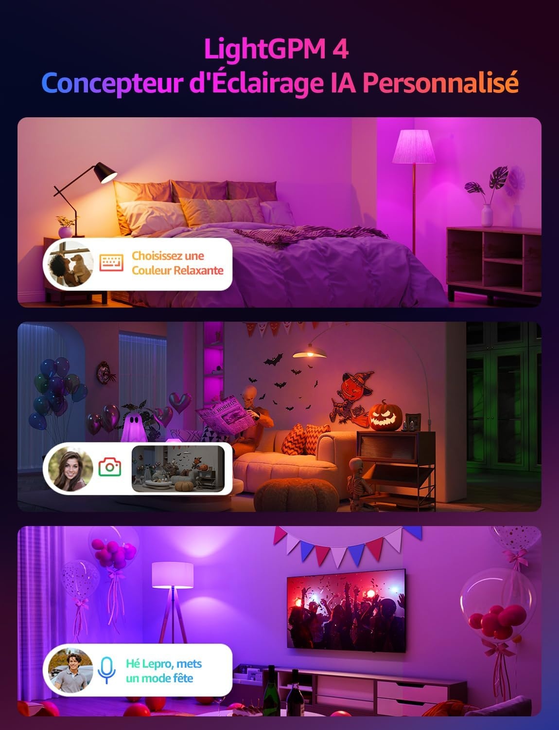 Lot de 4 ampoules LED intelligentes E27 - Jusqu'à 33% de remise