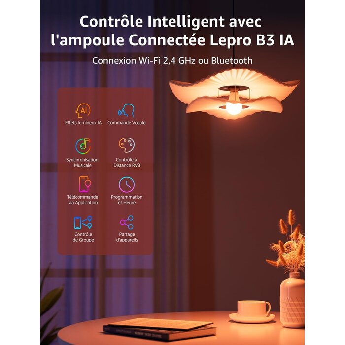 Lot de 4 ampoules LED intelligentes E27 - Jusqu'à 33% de remise