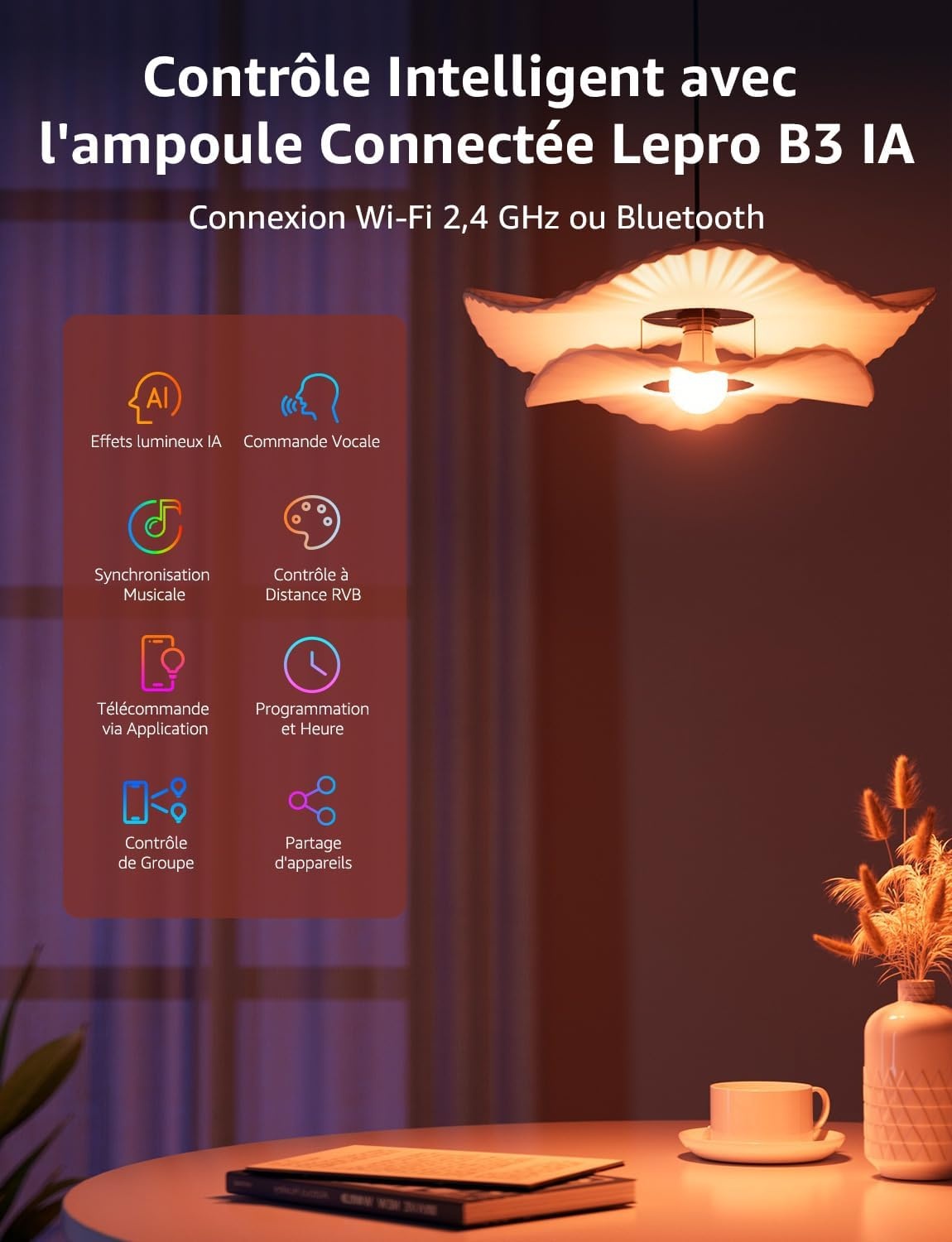 Lot de 4 ampoules LED intelligentes E27 - Jusqu'à 33% de remise