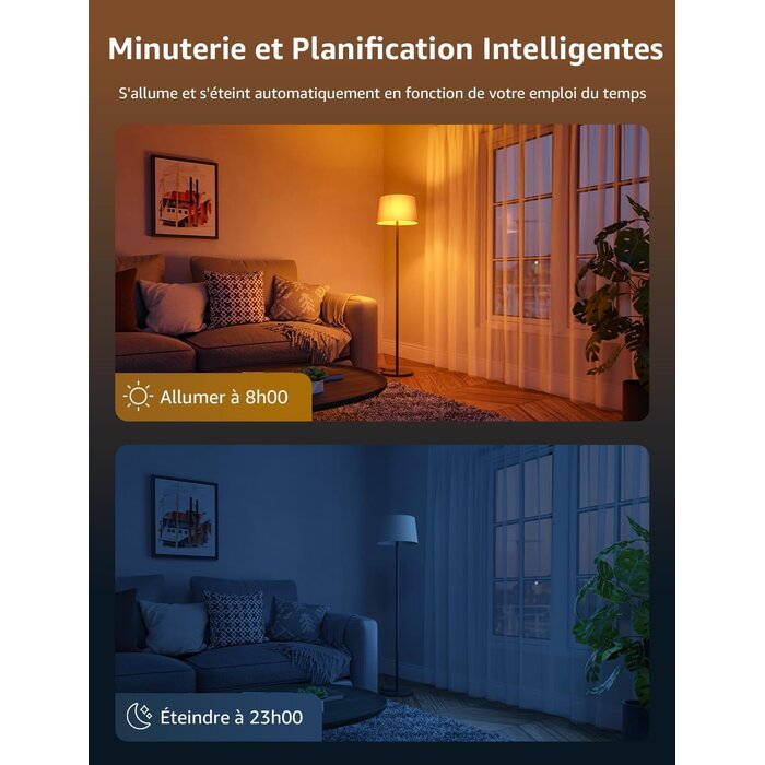 Lot de 4 ampoules LED intelligentes E27 - Jusqu'à 33% de remise