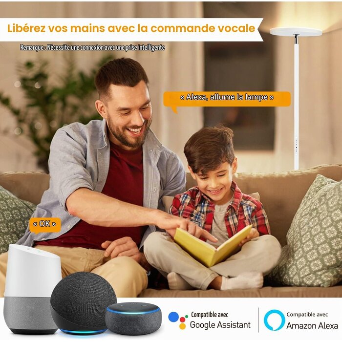 Lampadaire LED Dimmable 30W - Jusqu'à 33% de réduction