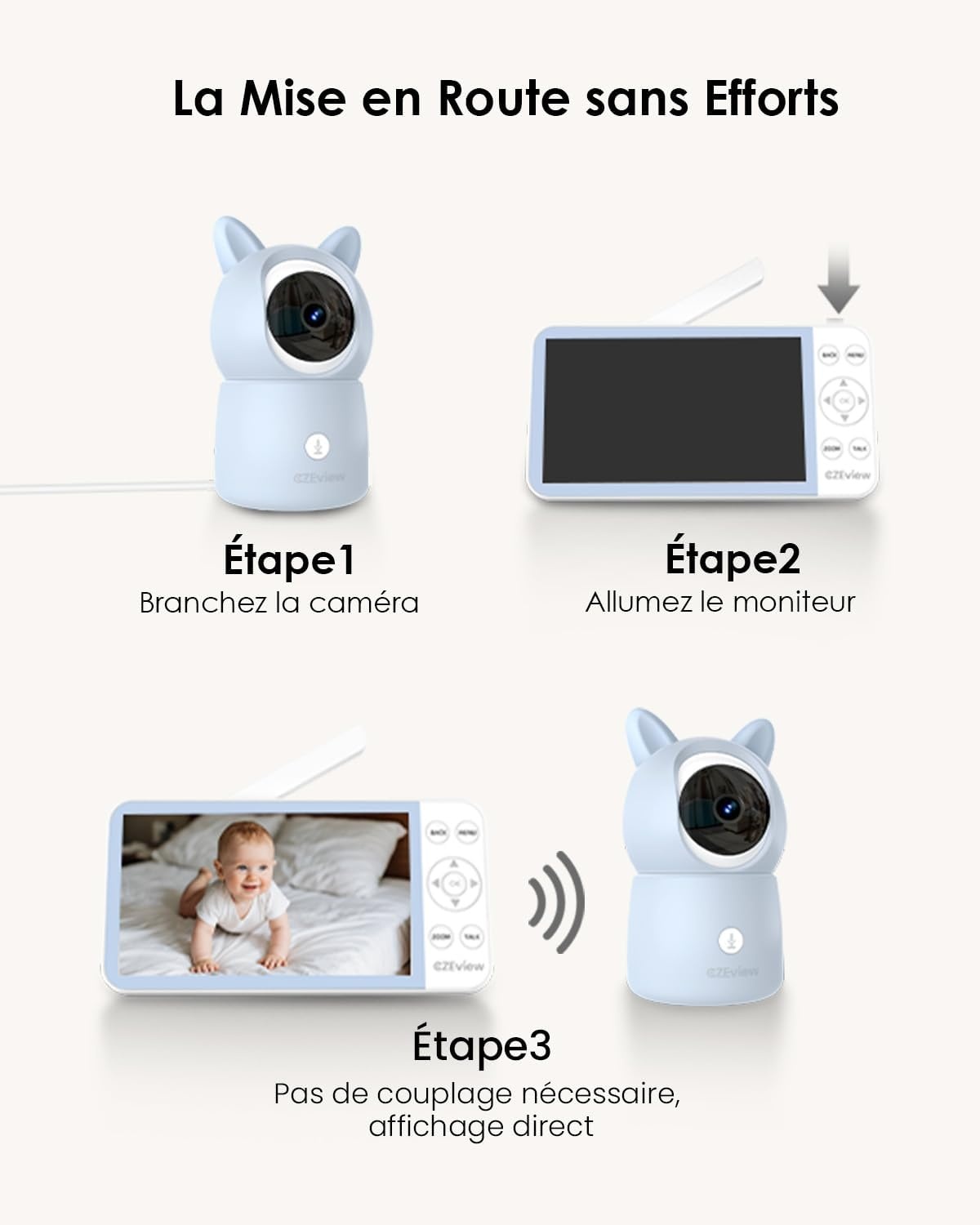 Babyphone Vidéo 2K HD Écran 5,5" - Jusqu'à 34% de remise sur votre tranquillité