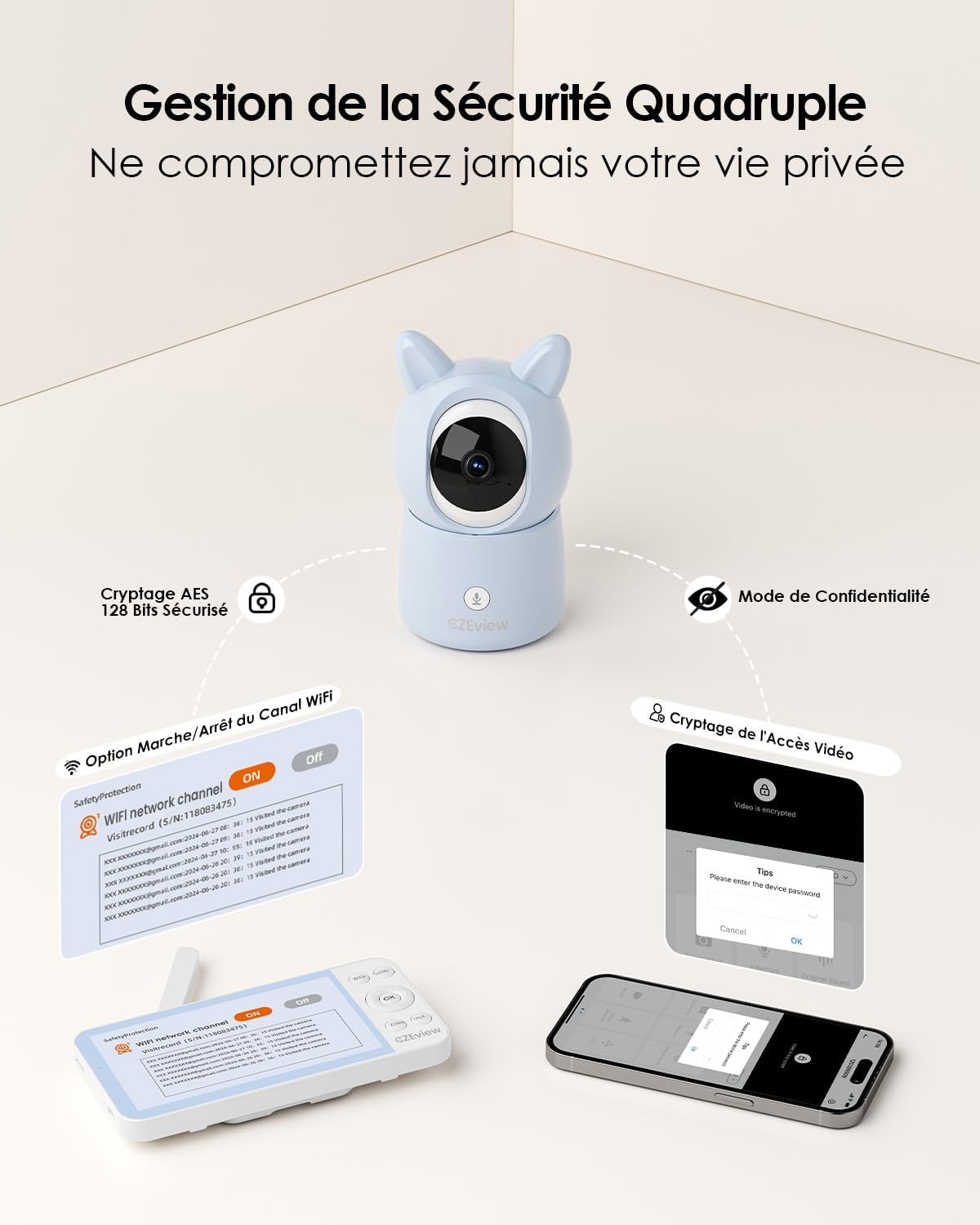 Babyphone Vidéo 2K HD Écran 5,5" - Jusqu'à 34% de remise sur votre tranquillité