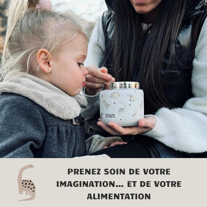 Pot alimentaire isotherme bébé - Dinosaure - 400ml - Jusqu'à 31% de remise