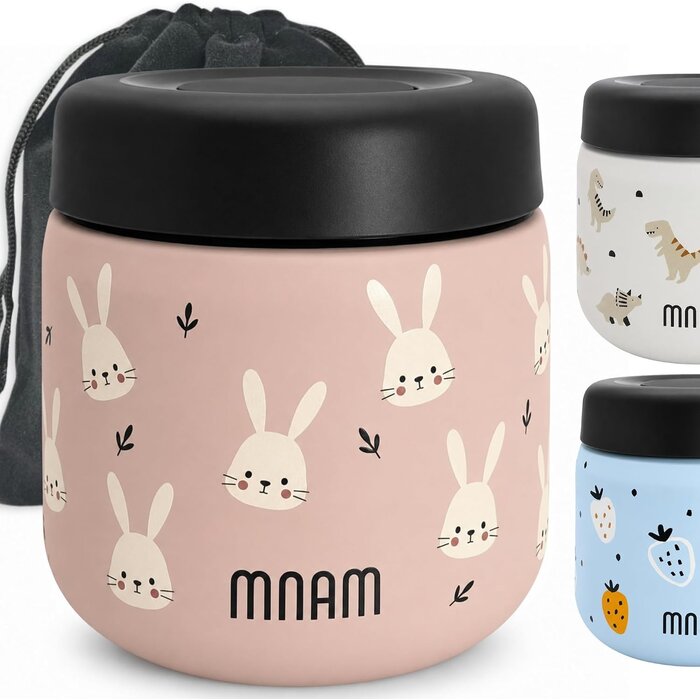 Pot alimentaire isotherme bébé 400ml - Motif fraise - Jusqu'à -31%