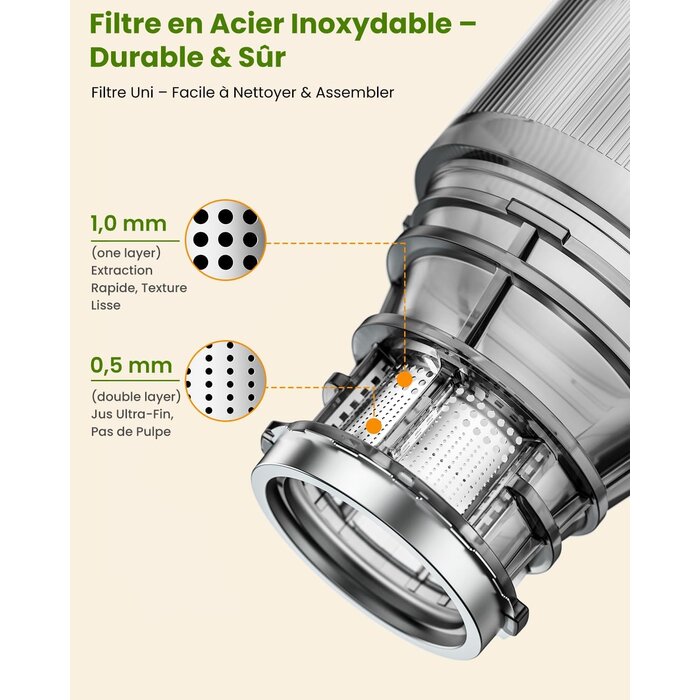 Extracteur de jus à froid 200W - Goulotte XXL - Jusqu'à -30% sur l'outlet