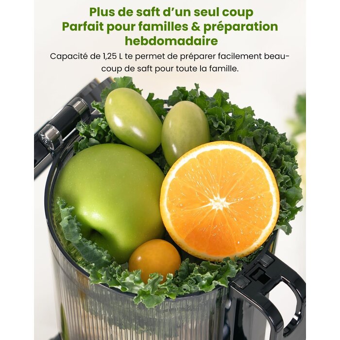 Extracteur de jus à froid 200W - Goulotte XXL - Jusqu'à -30% sur l'outlet