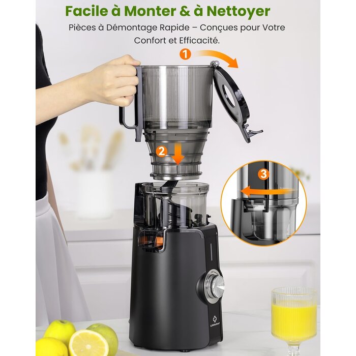 Extracteur de jus à froid 200W - Goulotte XXL - Jusqu'à -30% sur l'outlet
