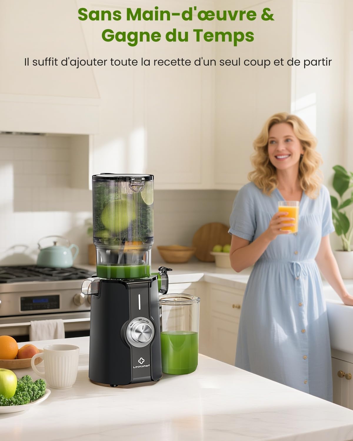 Extracteur de jus à froid 200W - Goulotte XXL - Jusqu'à -30% sur l'outlet