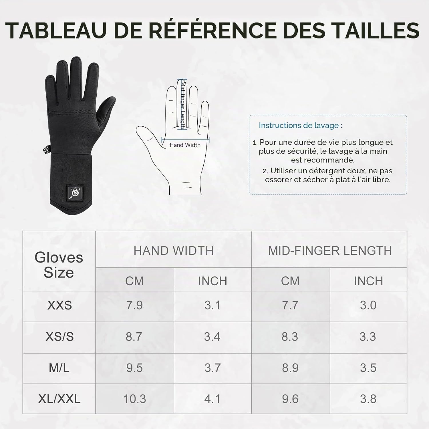 Gants chauffants tactiles XL/2XL - Jusqu'à -79% de remise