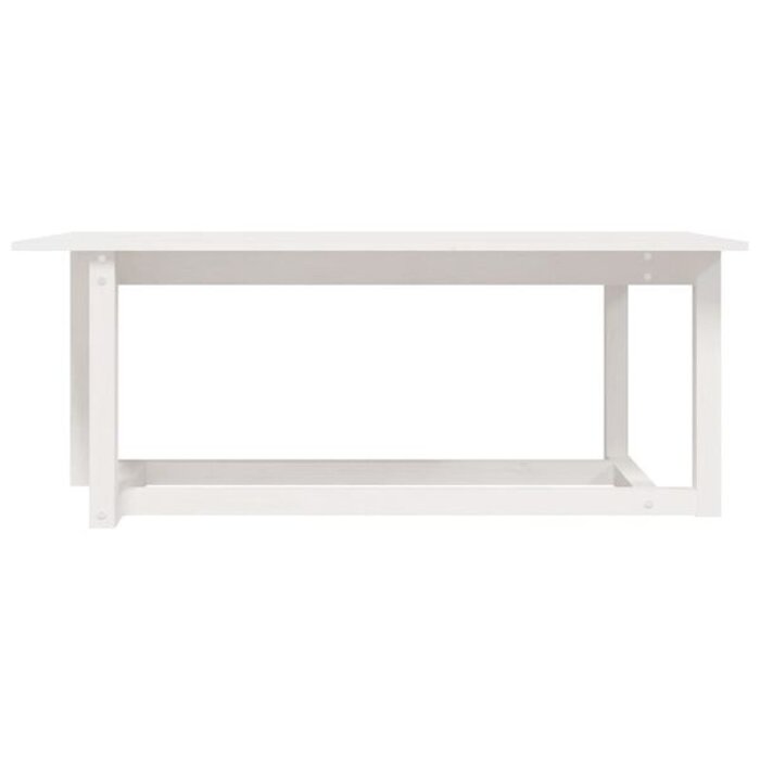 Vidaxl Table basse en bois de pin massif blanc - Jusqu'à 73% de réduction