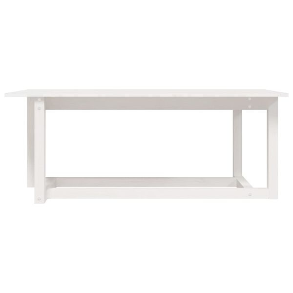 Vidaxl Table basse en bois de pin massif blanc - Jusqu'à 73% de réduction