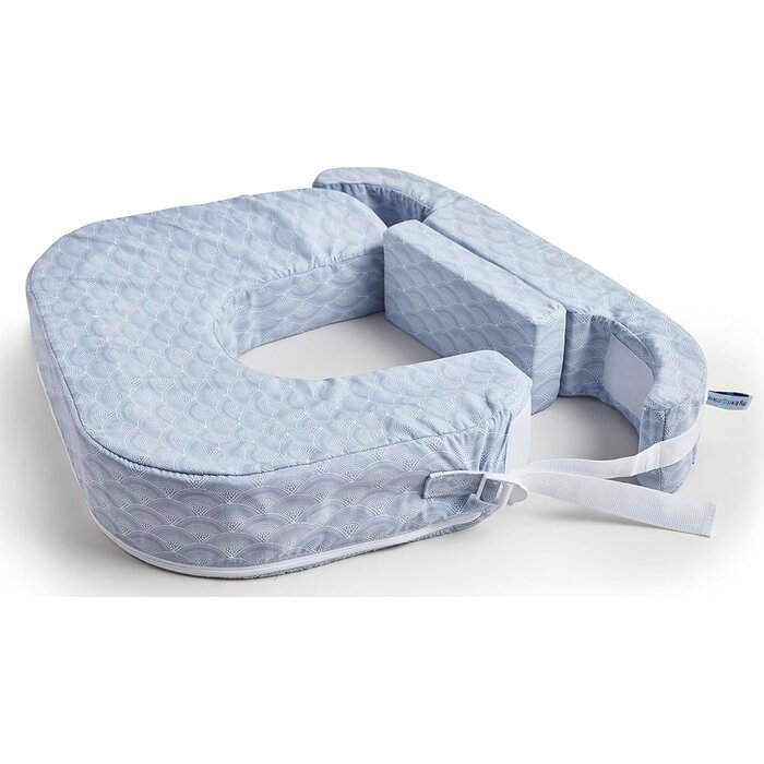 Coussin d'allaitement pour jumeaux - Bleu et blanc - Jusqu'à 34% de remise