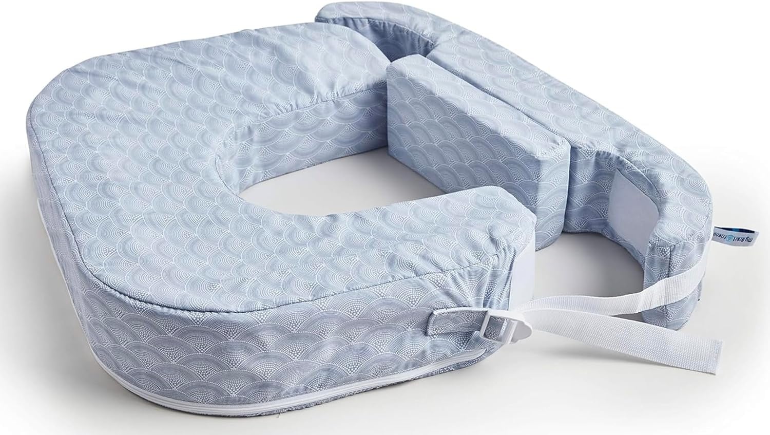 Coussin d'allaitement pour jumeaux - Bleu et blanc - Jusqu'à 34% de remise