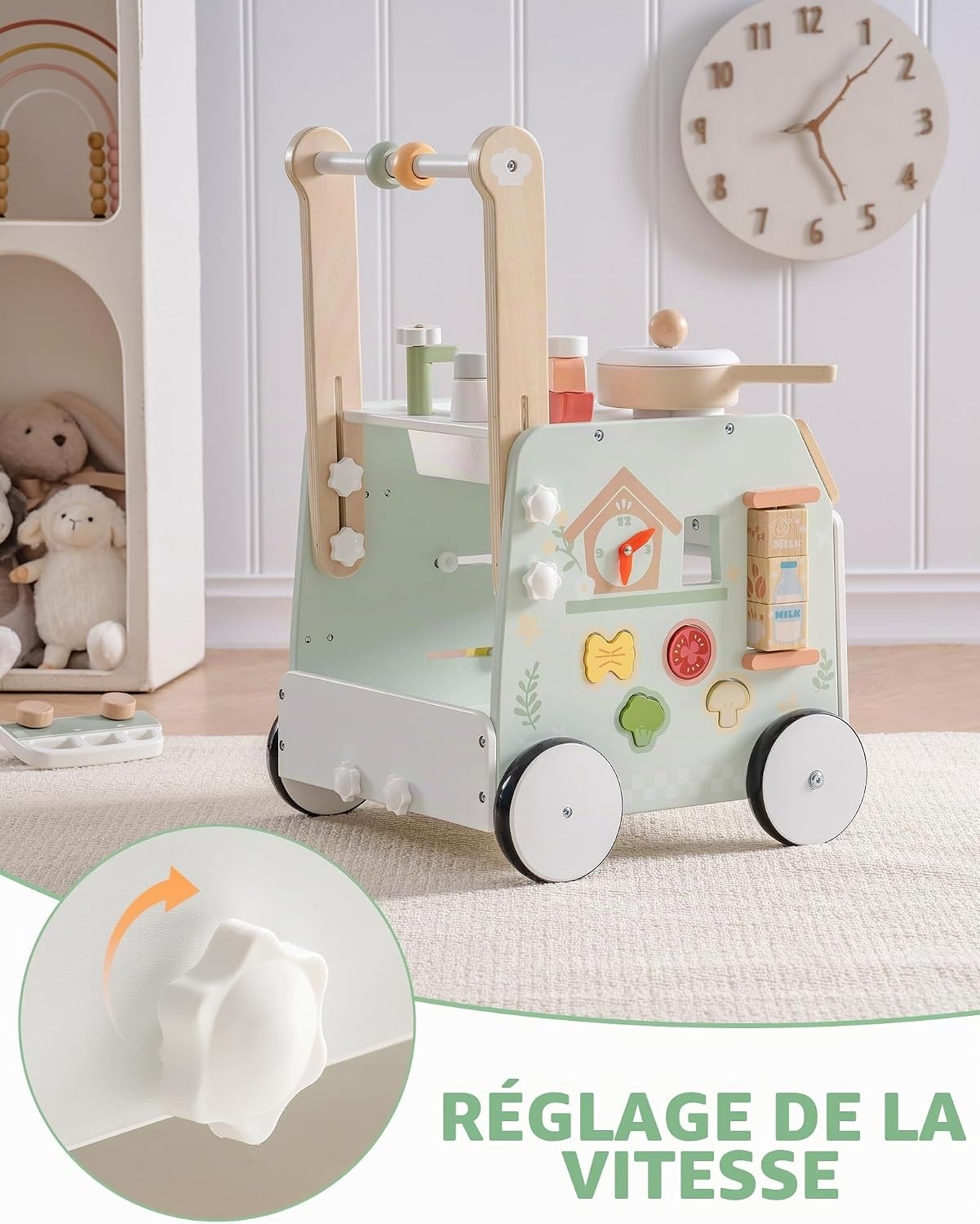 Chariot de marche 2-en-1 avec cuisine : jusqu'à 34% de réduction