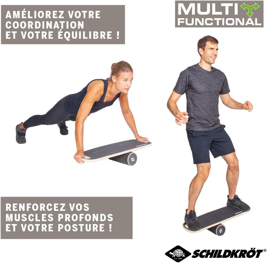 Planche d'équilibre en bois - Entraînement complet - Jusqu'à 34% de remise