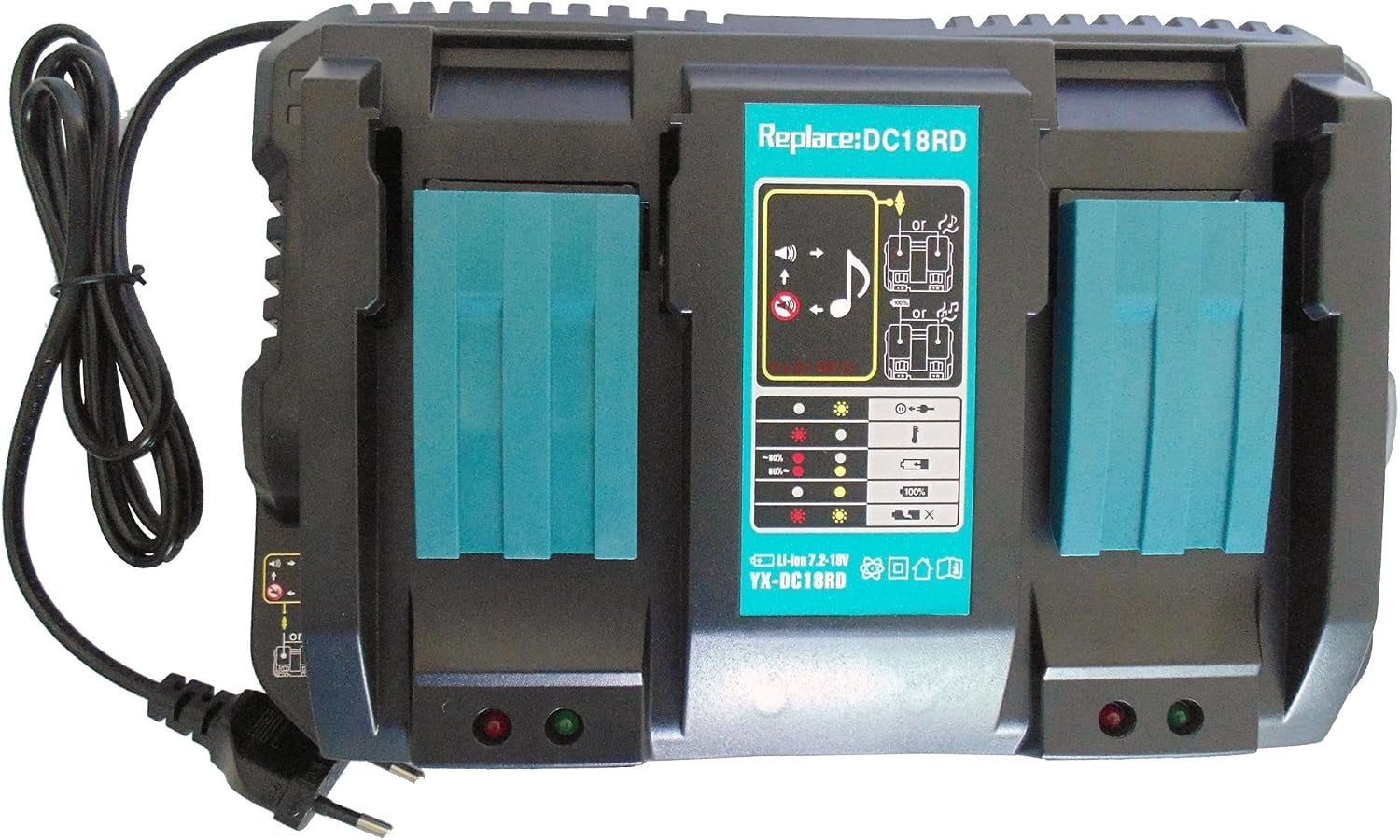 Chargeur rapide double pour batteries 14,4 V et 18 V - Jusqu'à 32% de remise