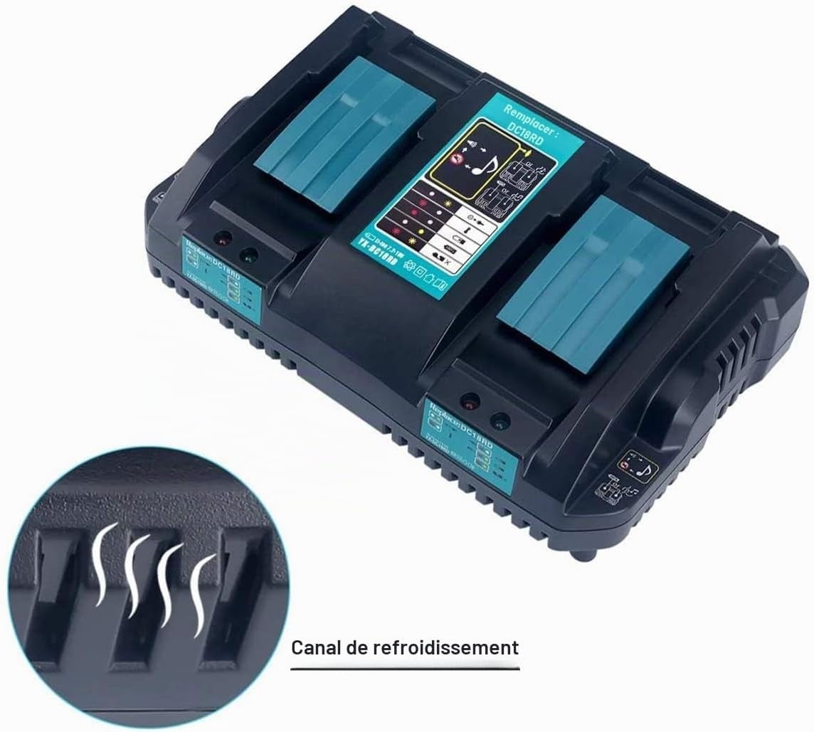 Chargeur rapide double pour batteries 14,4 V et 18 V - Jusqu'à 32% de remise