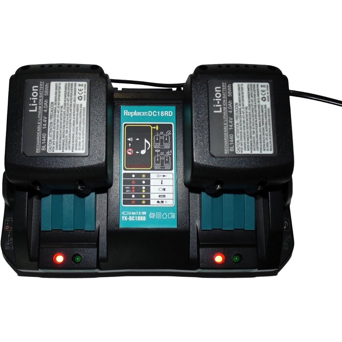 Chargeur rapide double pour batteries 14,4 V et 18 V - Jusqu'à 32% de remise