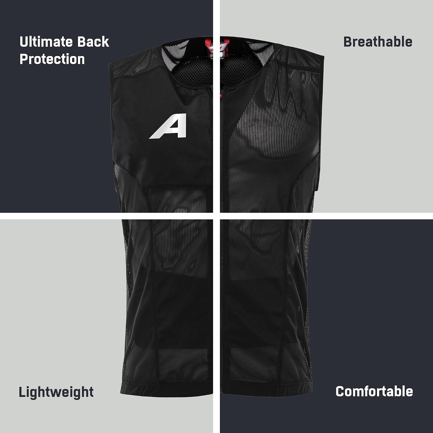 Gilet de protection dorsale ski - Ajustable et respirant - Jusqu'à -34%