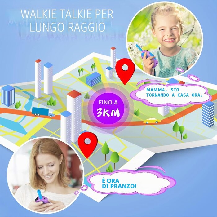 Talkies-walkies rechargeables pour enfants - Violet - Jusqu'à 32% de remise