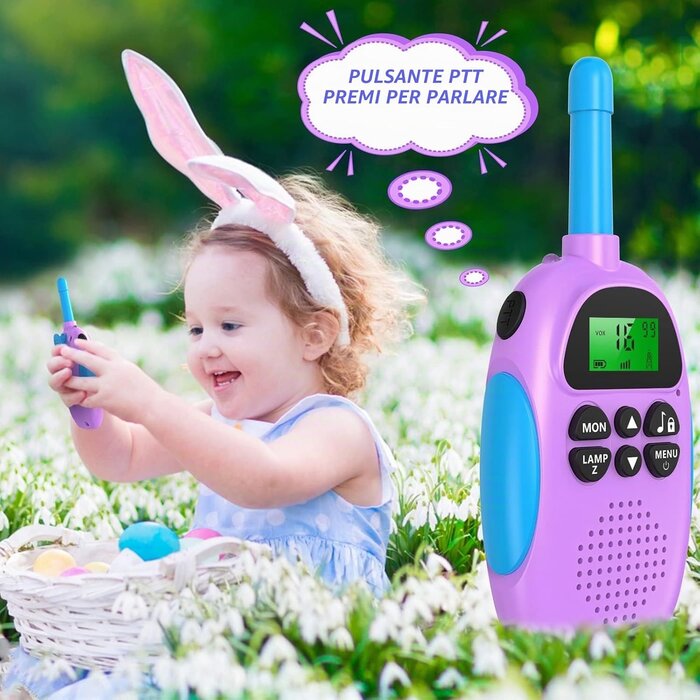 Talkies-walkies rechargeables pour enfants - Violet - Jusqu'à 32% de remise