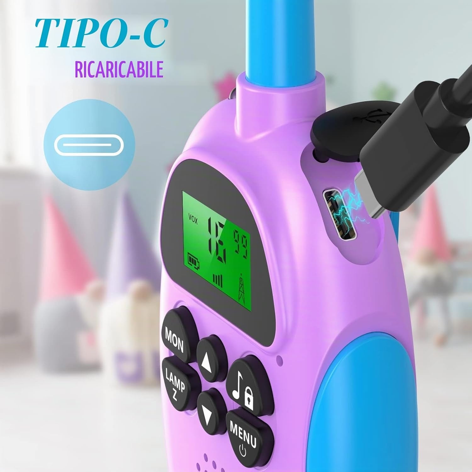 Talkies-walkies rechargeables pour enfants - Violet - Jusqu'à 32% de remise