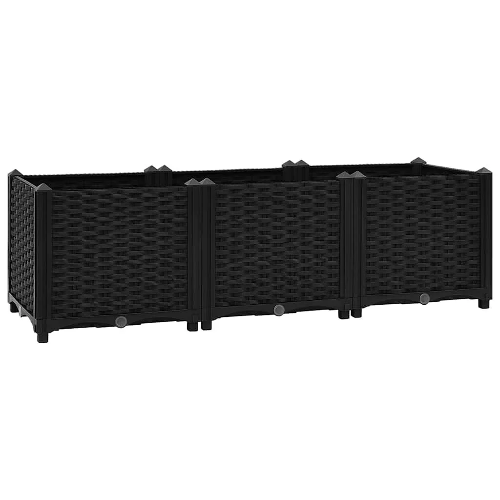 Vidaxl Bac à fleurs surélevé 120 cm - Noir - Jusqu'à -33% de remise