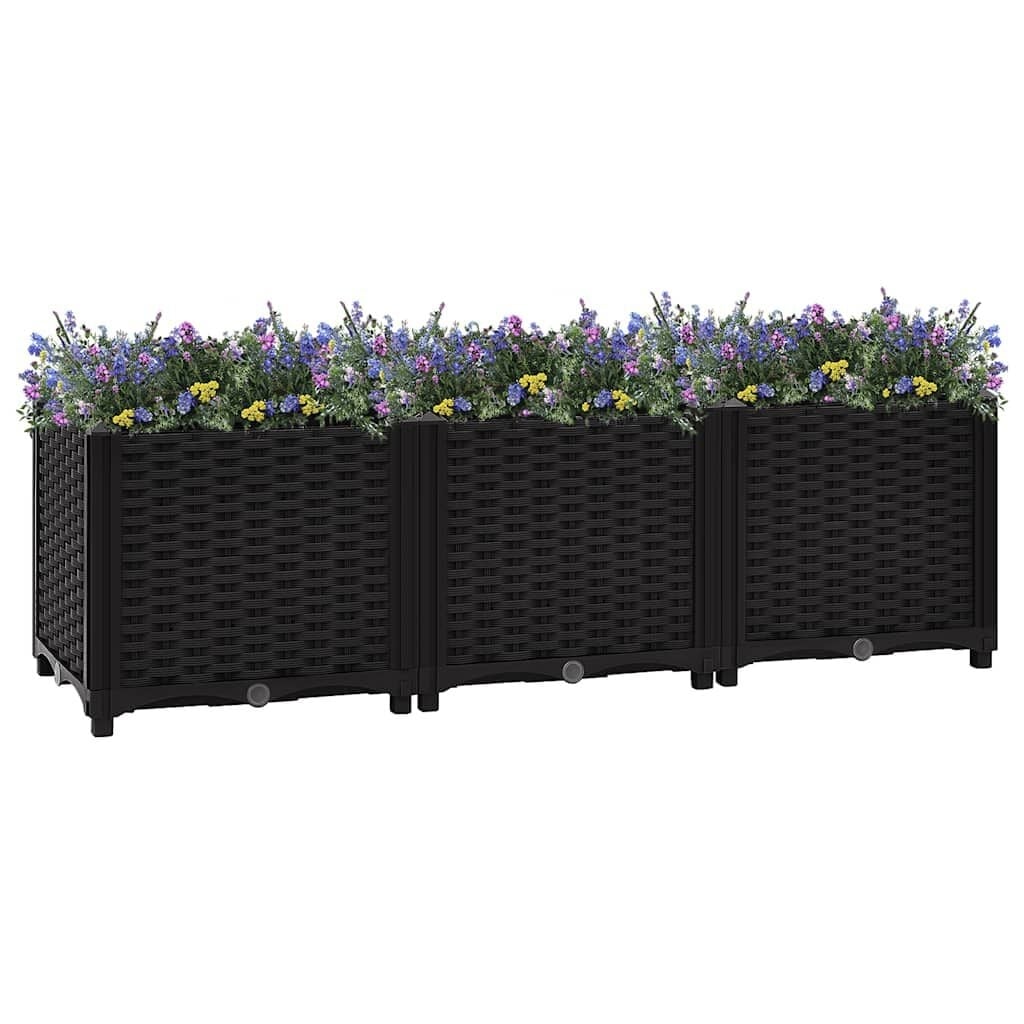 Vidaxl Bac à fleurs surélevé 120 cm - Noir - Jusqu'à -33% de remise