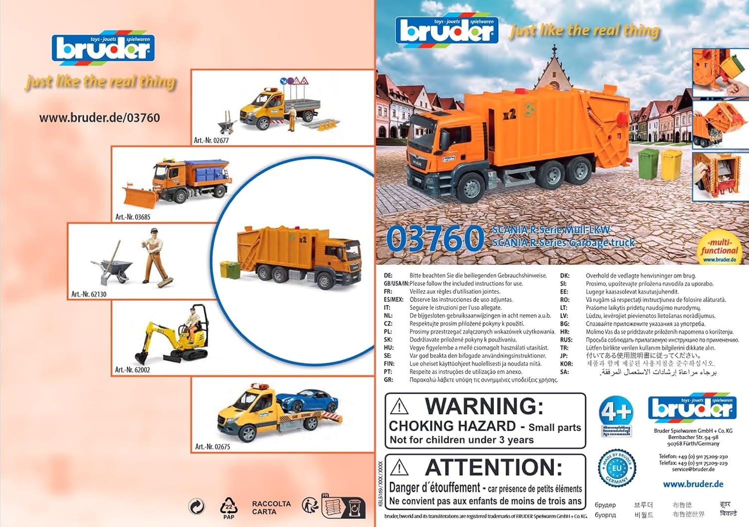 Camion benne à ordures échelle 1:16 - Jusqu'à -34% sur nos modèles outlet