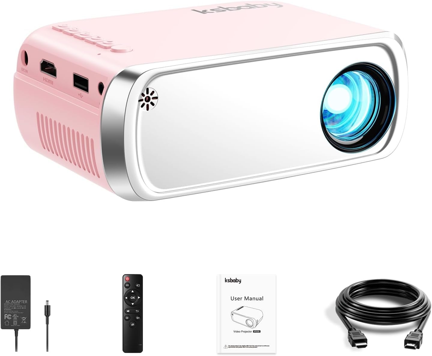Mini projecteur LED rose portable - Jusqu'à 33% de remise