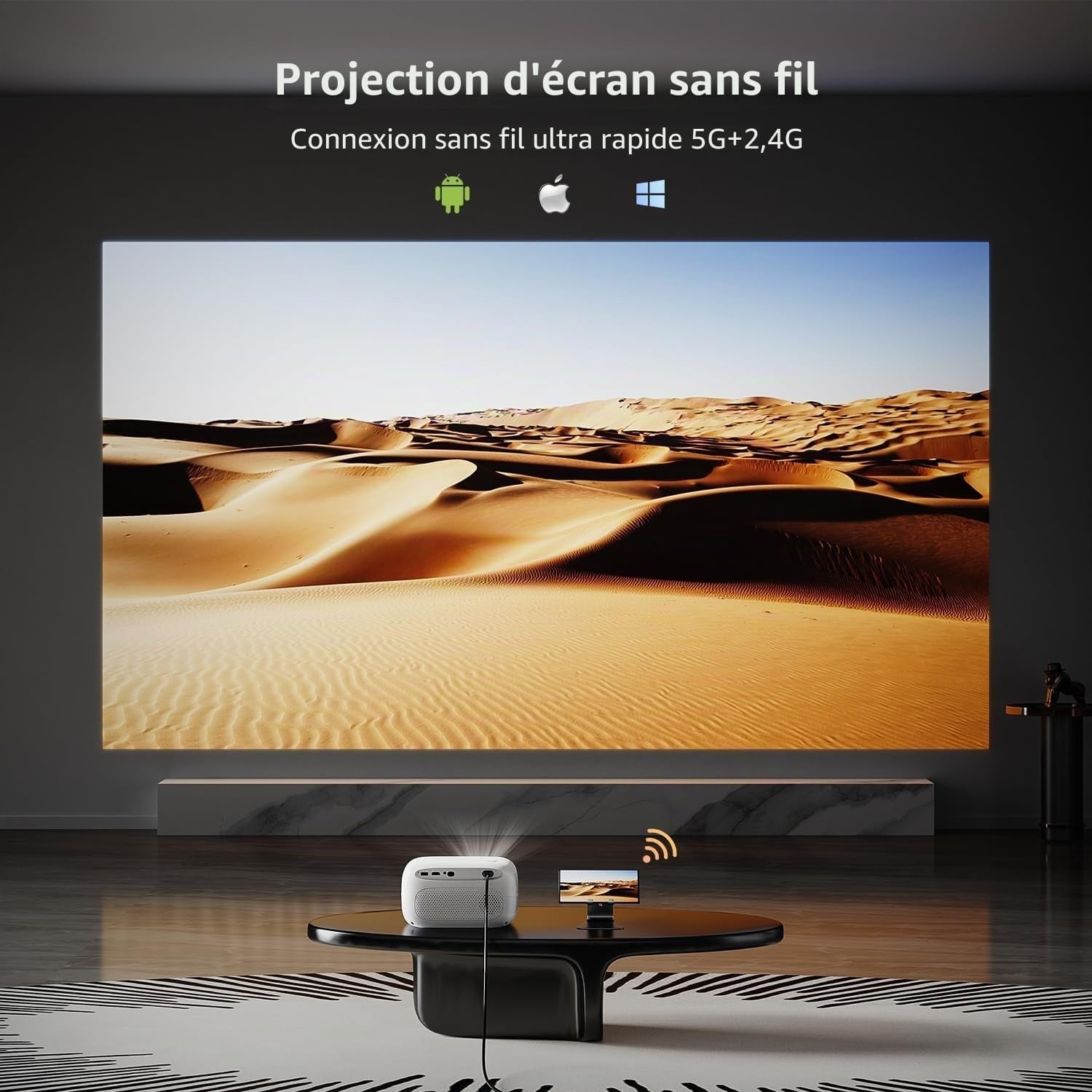 Mini-projecteur 4K Wi-Fi 6 - Jusqu'à -35% sur votre cinéma maison