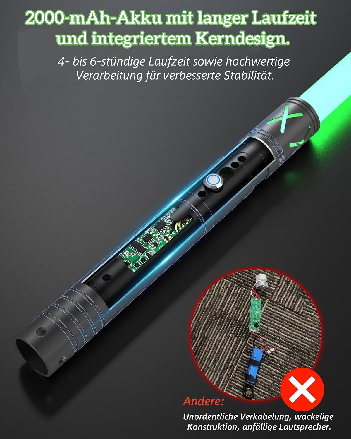 Lot de 2 Sabres Laser 2-en-1 RGB 36" - Jusqu'à -29% sur l'état neuf