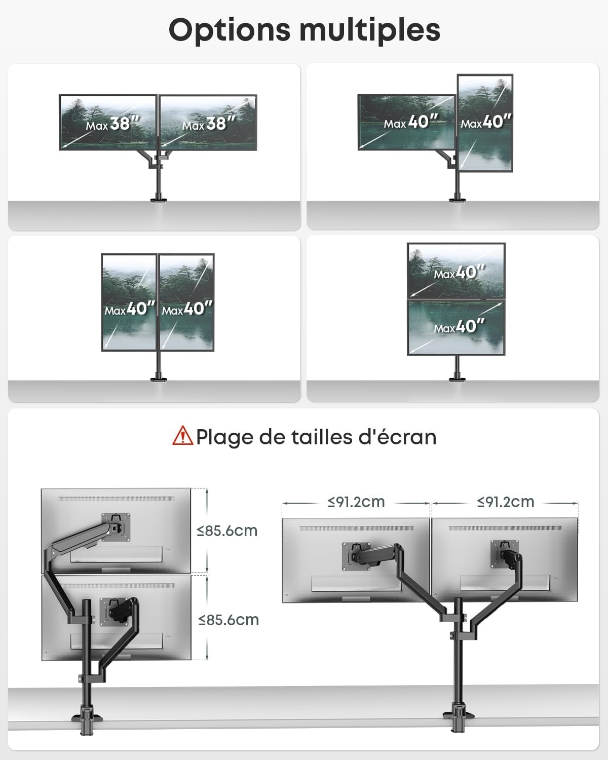 Bras articulé double pour écrans jusqu'à 40" - Jusqu'à 34% de remise