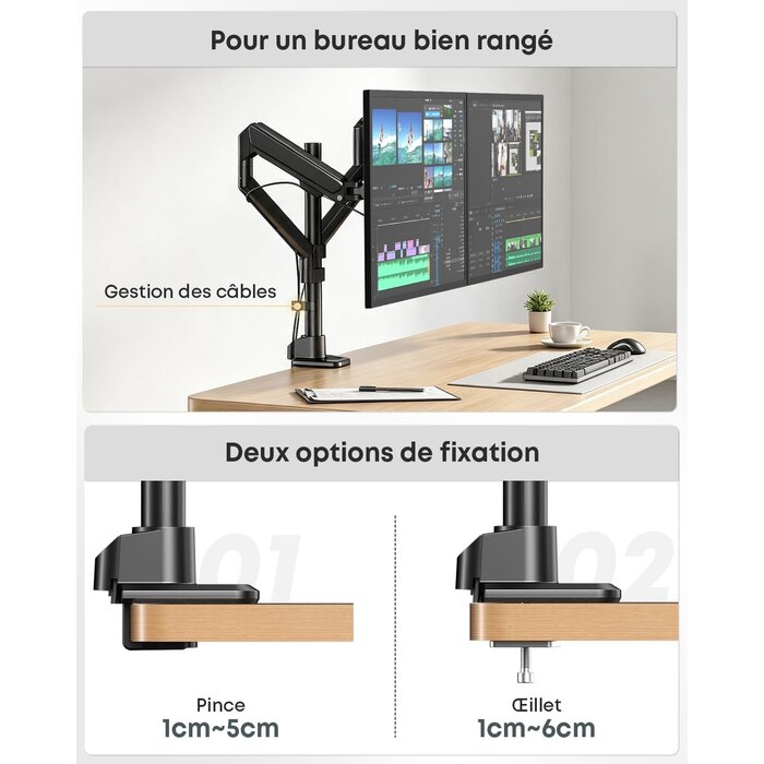 Bras articulé double pour écrans jusqu'à 40" - Jusqu'à 34% de remise