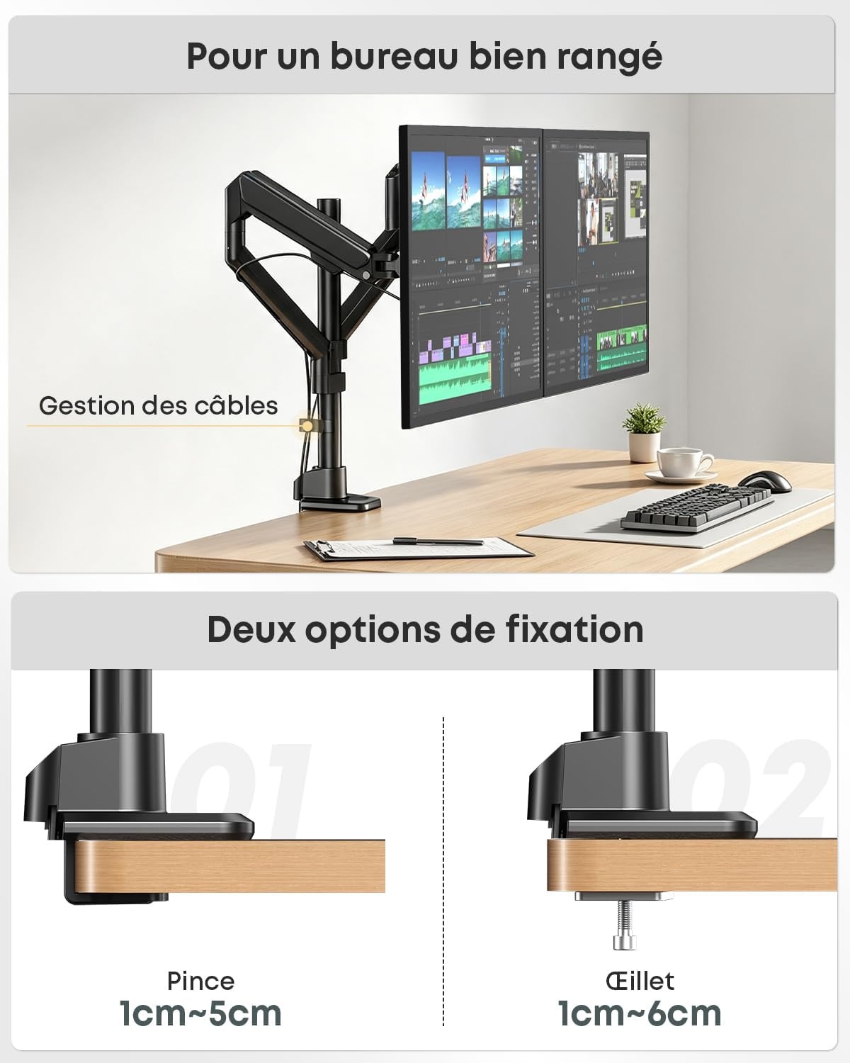 Bras articulé double pour écrans jusqu'à 40" - Jusqu'à 34% de remise