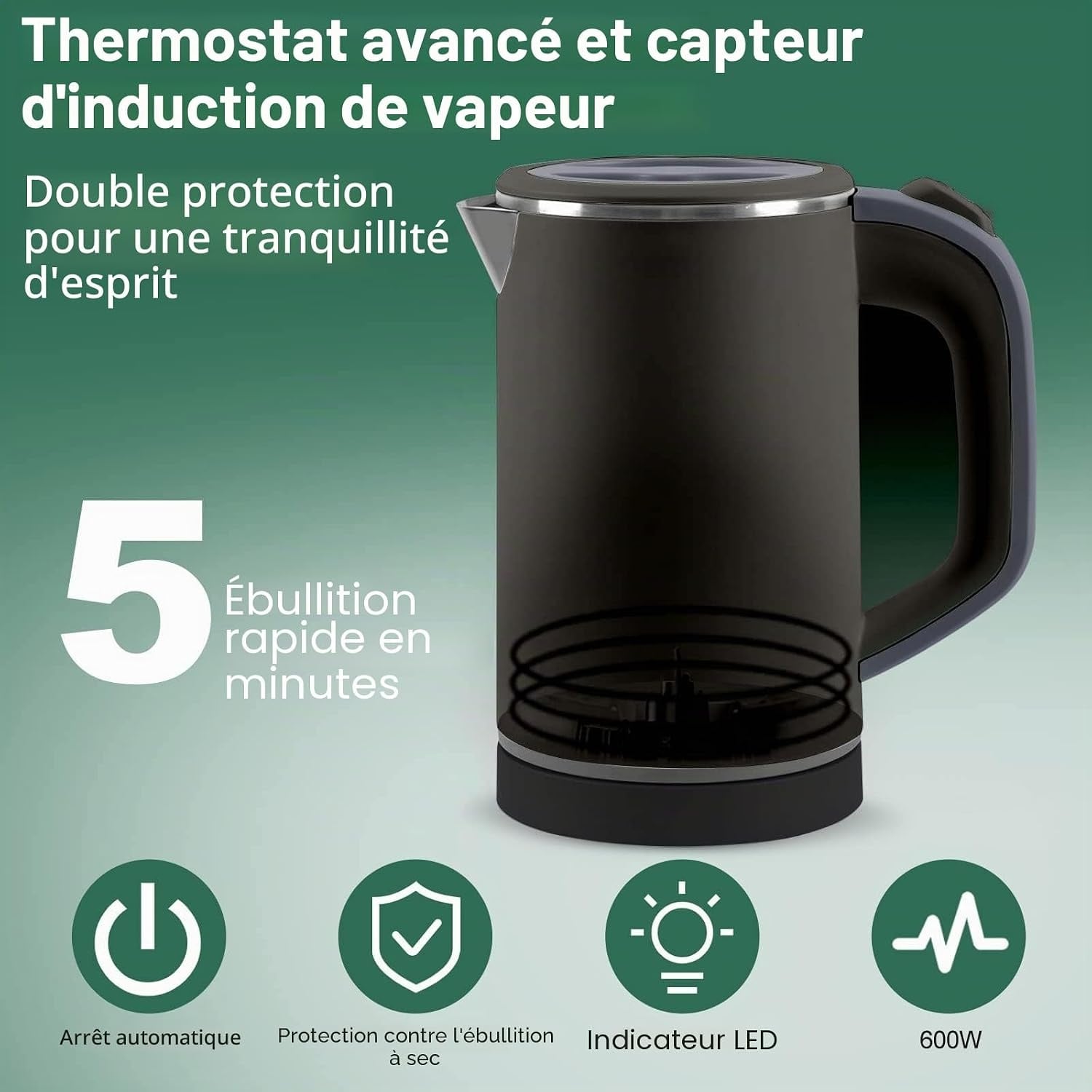 Bouilloire électrique de voyage 0,8L - Jusqu'à 32% de remise
