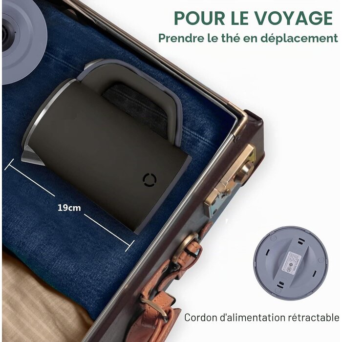 Bouilloire électrique de voyage 0,8L - Jusqu'à 32% de remise