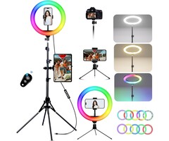 Anneau lumineux LED 12" avec trépied et support - Jusqu'à 31% de remise