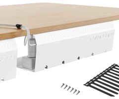 Lot de 2 Goulottes range-câbles pour bureau - Acier blanc - Jusqu'à -31%