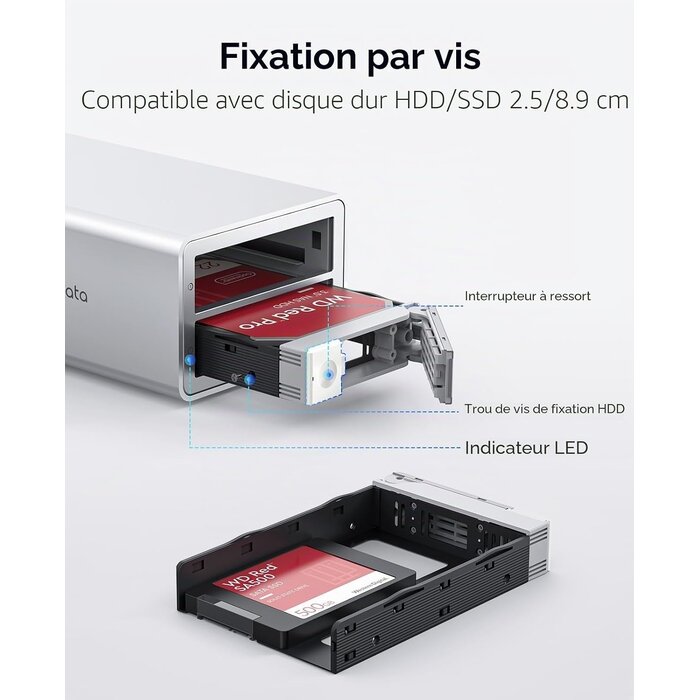 Boîtier 2 baies pour disques durs jusqu'à 44 To - Jusqu'à 35% de réduction