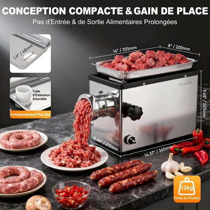 Hachoir à viande électrique 950W - Jusqu'à 35% de réduction