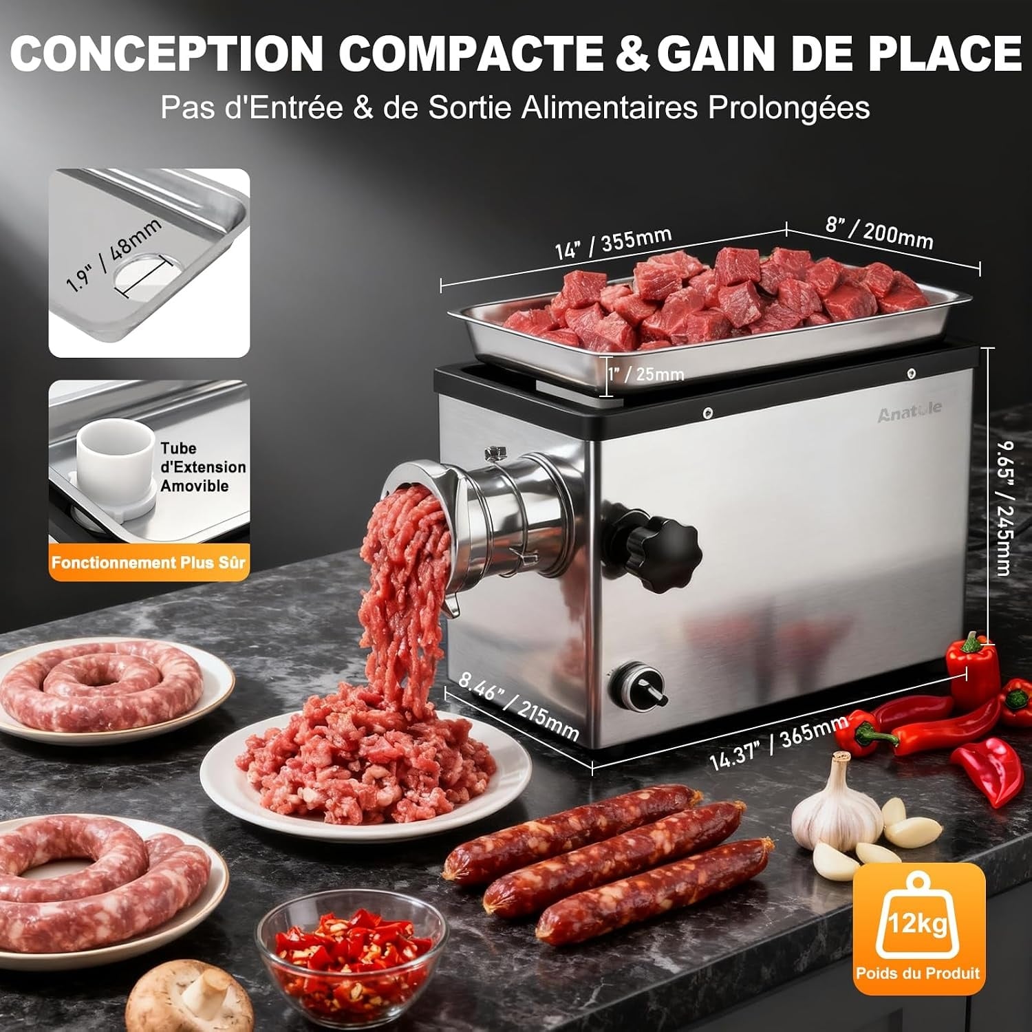 Hachoir à viande électrique 950W - Jusqu'à 35% de réduction