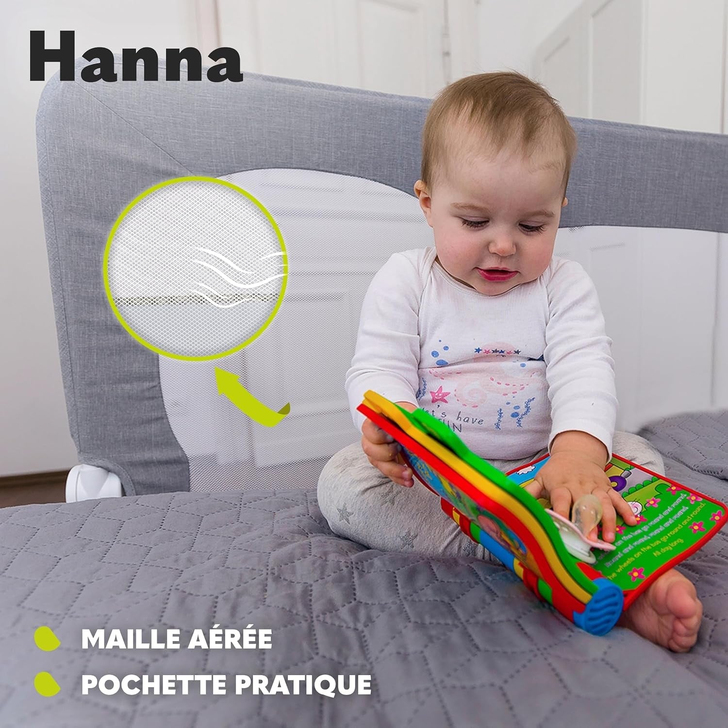 Barrière de lit enfant 150x66cm - Pliable et sécurisée - Jusqu'à -33%
