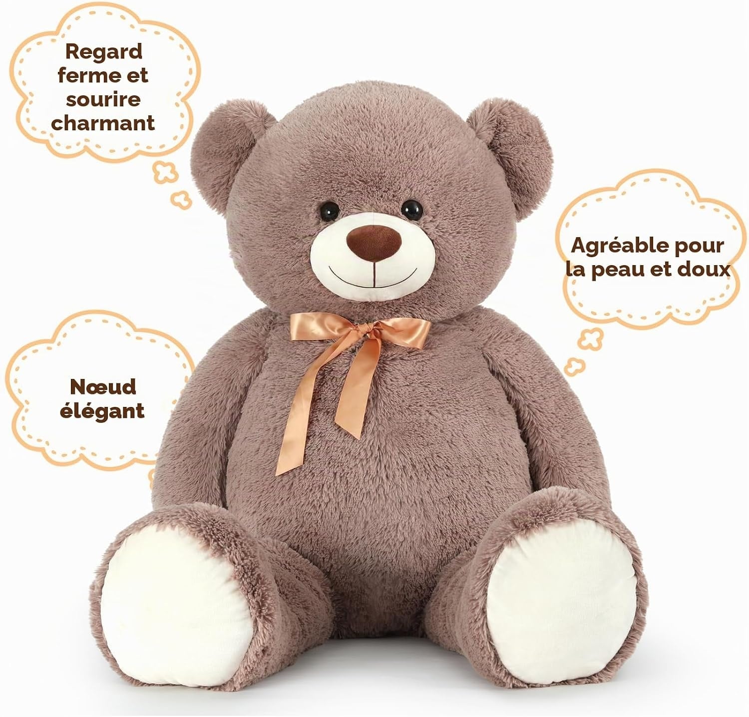 Grand ours en peluche XXL 130 cm - Jusqu'à -33% sur notre sélection