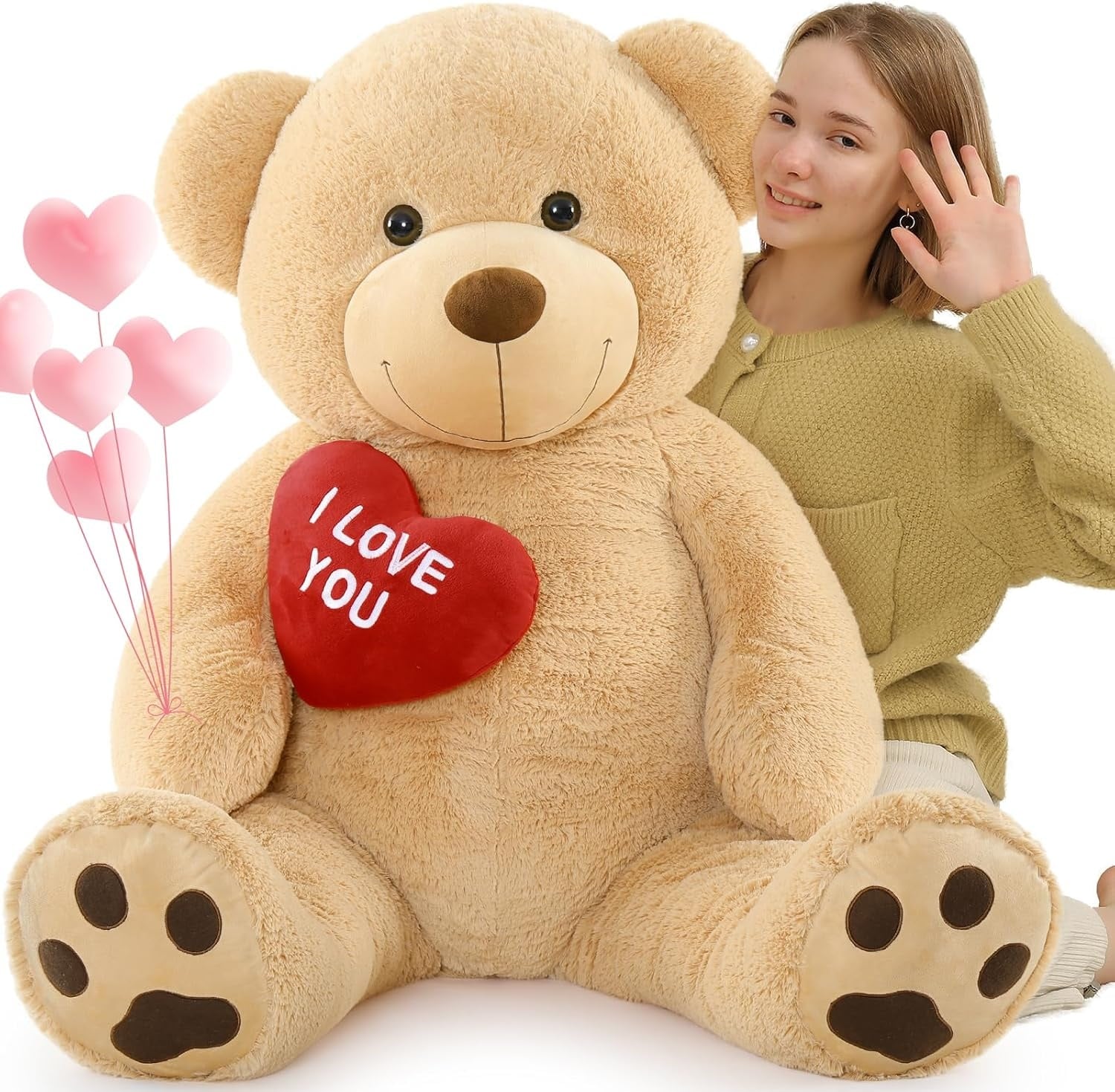 Grand ours en peluche XXL 130 cm - Jusqu'à -33% sur notre sélection