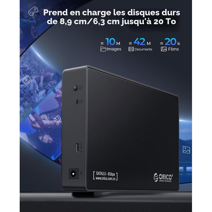 Boîtier Disque Dur 3,5" SATA vers USB-C - Jusqu'à -32% sur votre stockage