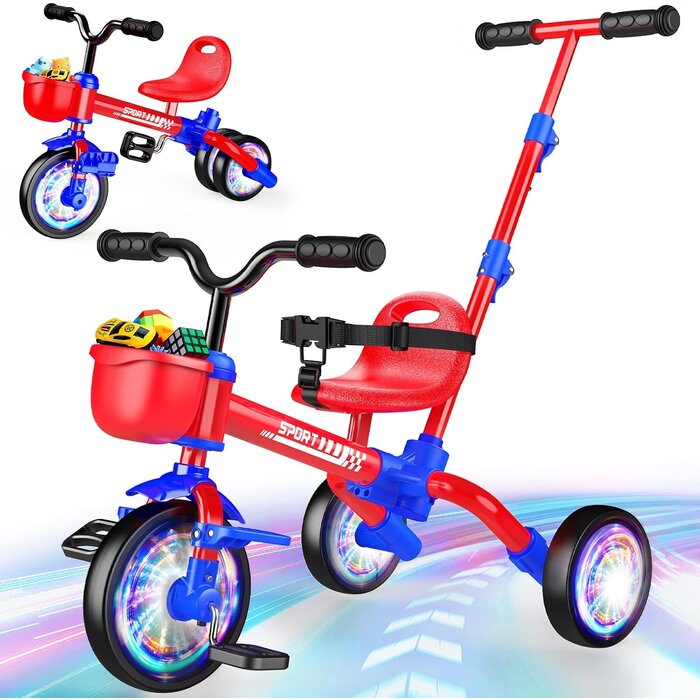 Tricycle évolutif 5-en-1 rose - Jusqu'à -33%