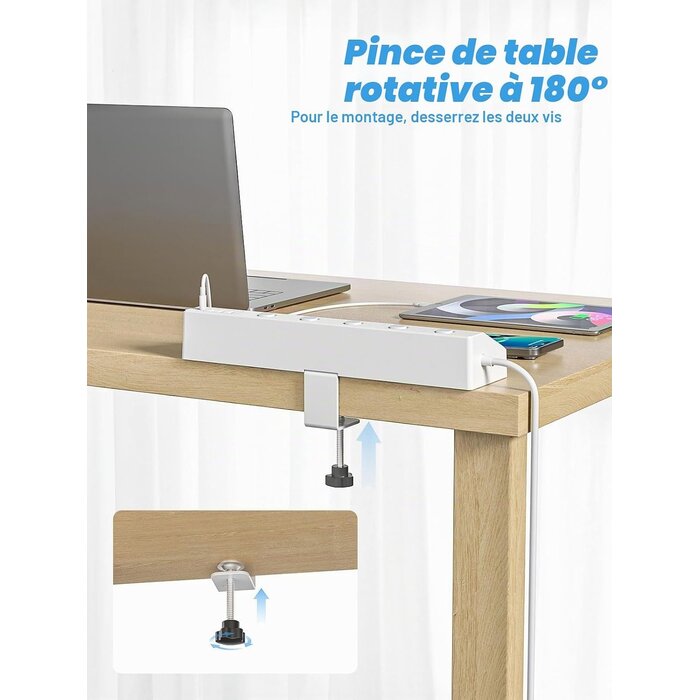 Bloc multiprise d'angle USB-C 30W - Jusqu'à -31% sur votre espace de travail