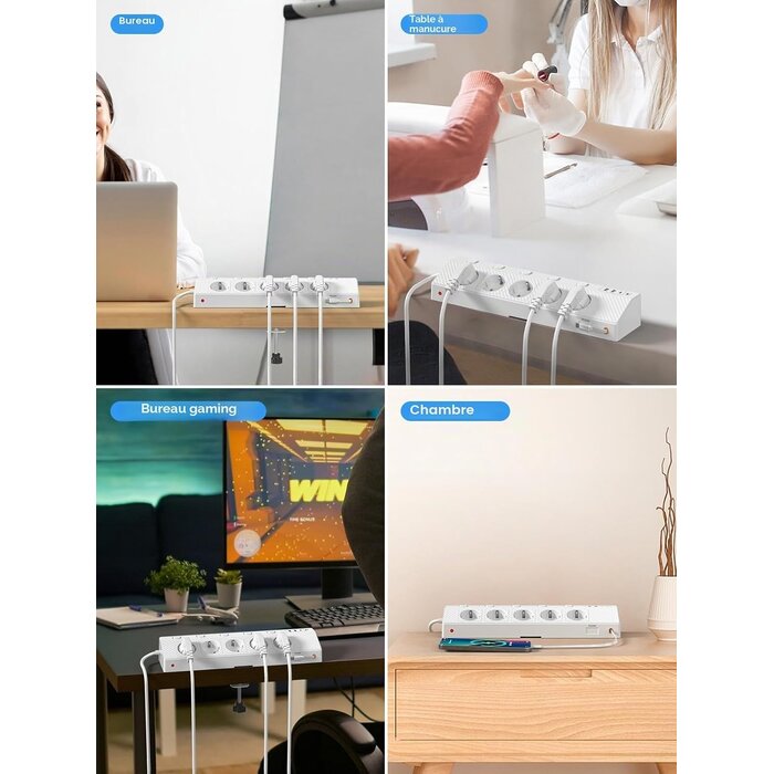 Bloc multiprise d'angle USB-C 30W - Jusqu'à -31% sur votre espace de travail